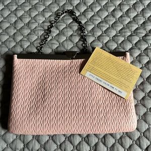 Patricia Nash coral pink clutch: crossbody
